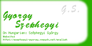 gyorgy szephegyi business card